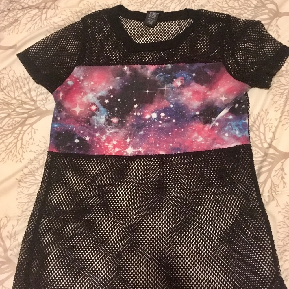 Black Mesh Tee
